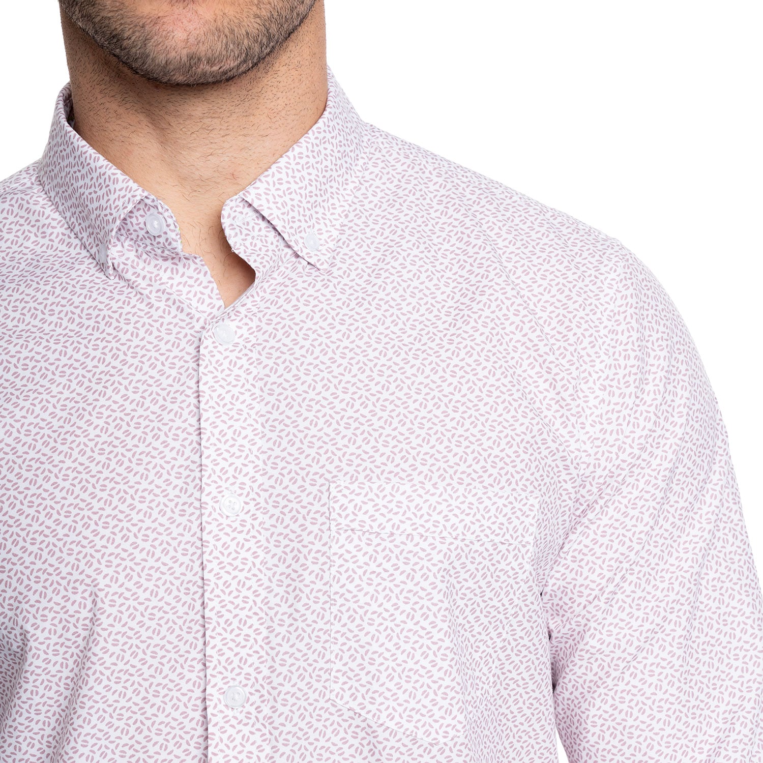 CAMISA HOMBRE MANGA LARGA TREVIRA ESTAMPADA | PALO ROSA - 3
