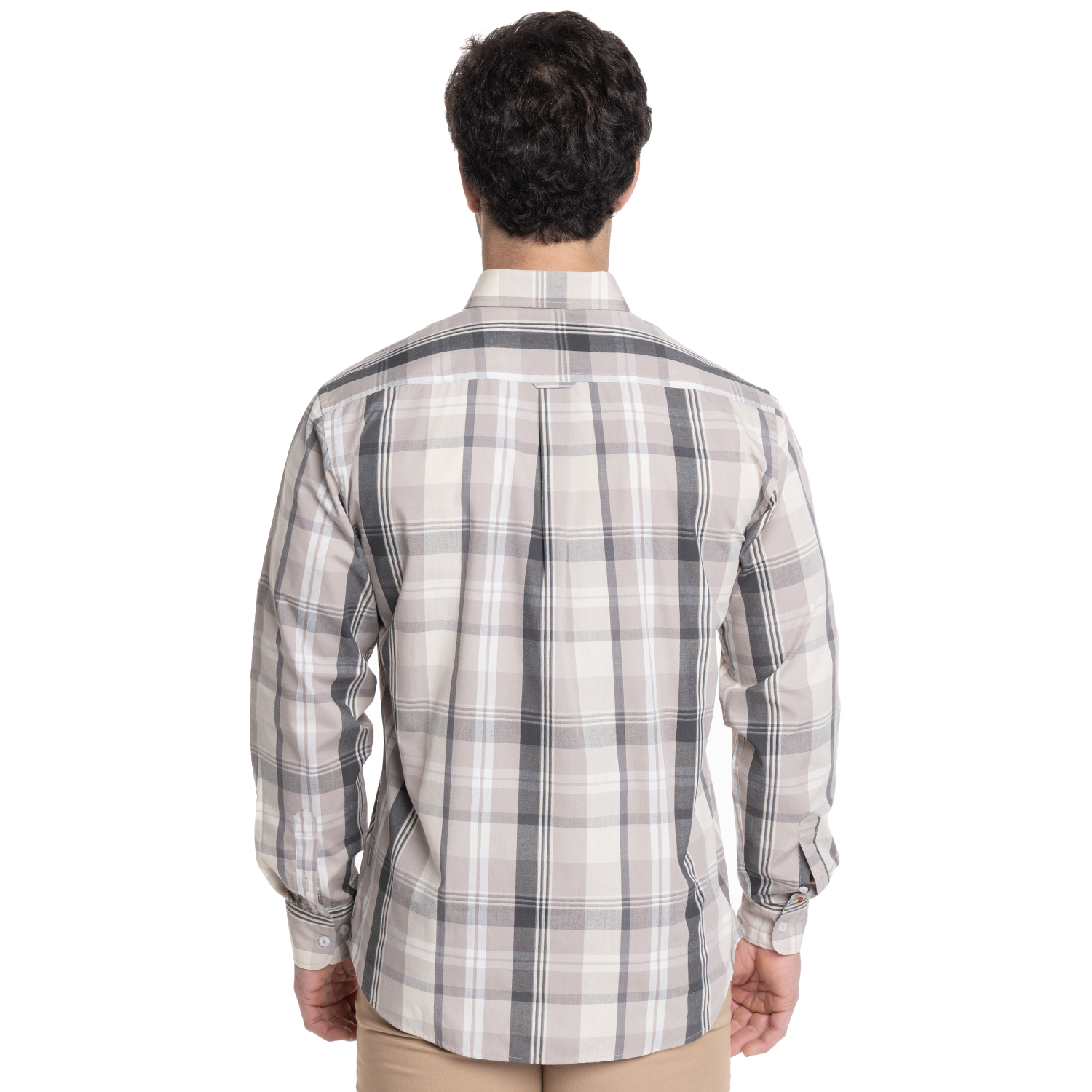 CAMISA HOMBRE MANGA LARGA TREVIRA CUADROS | KHAKI - 2