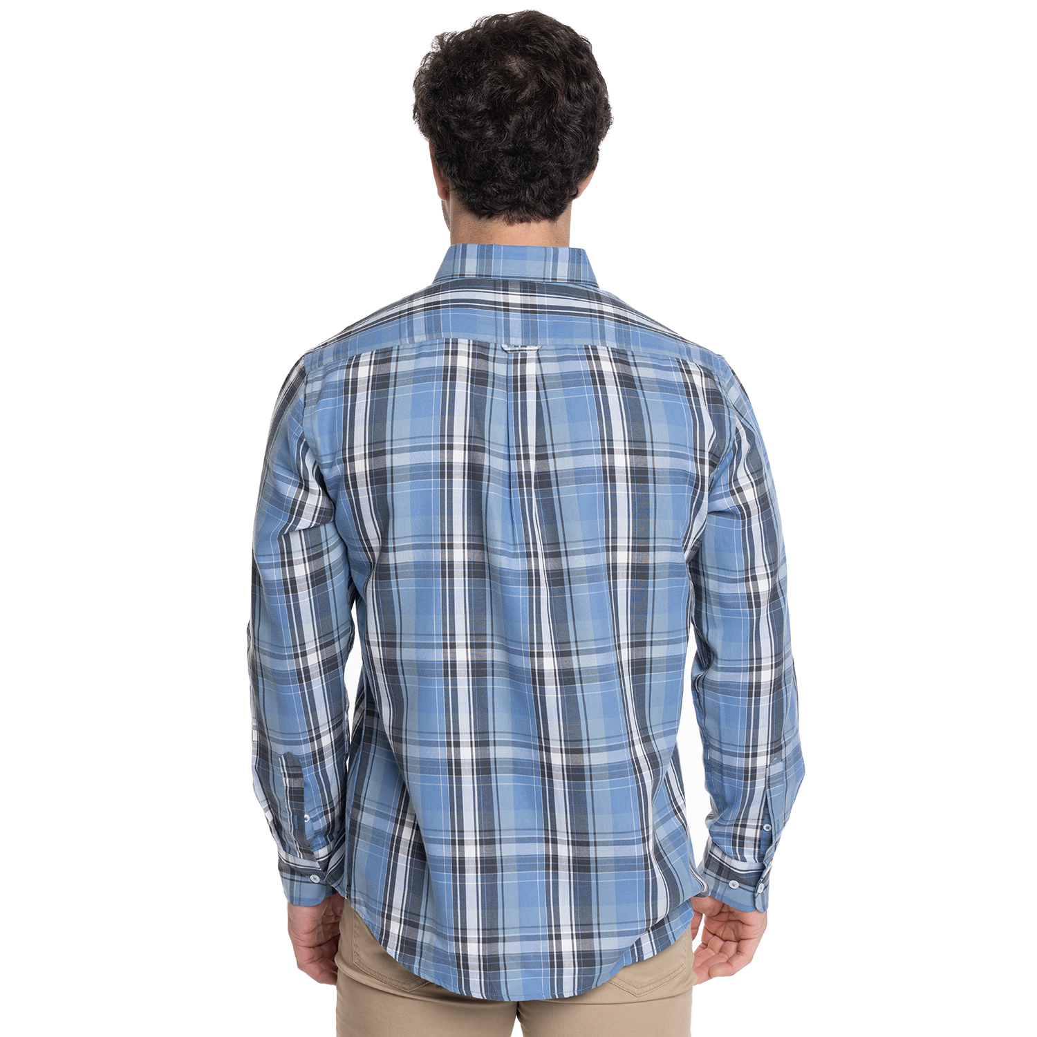 CAMISA HOMBRE MANGA LARGA TREVIRA CUADROS | CELESTE - 2