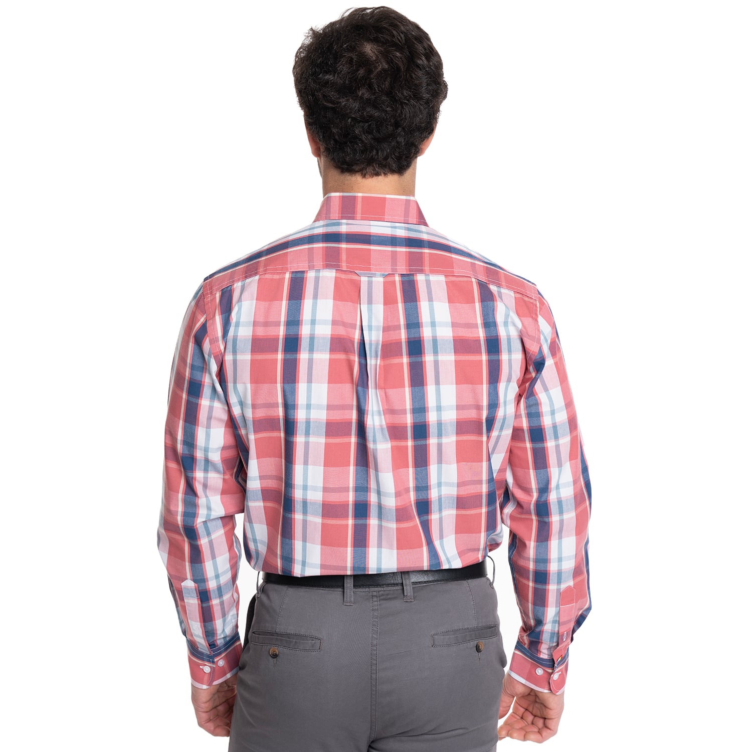 CAMISA HOMBRE MANGA LARGA TREVIRA CUADROS | ROSADO - 2