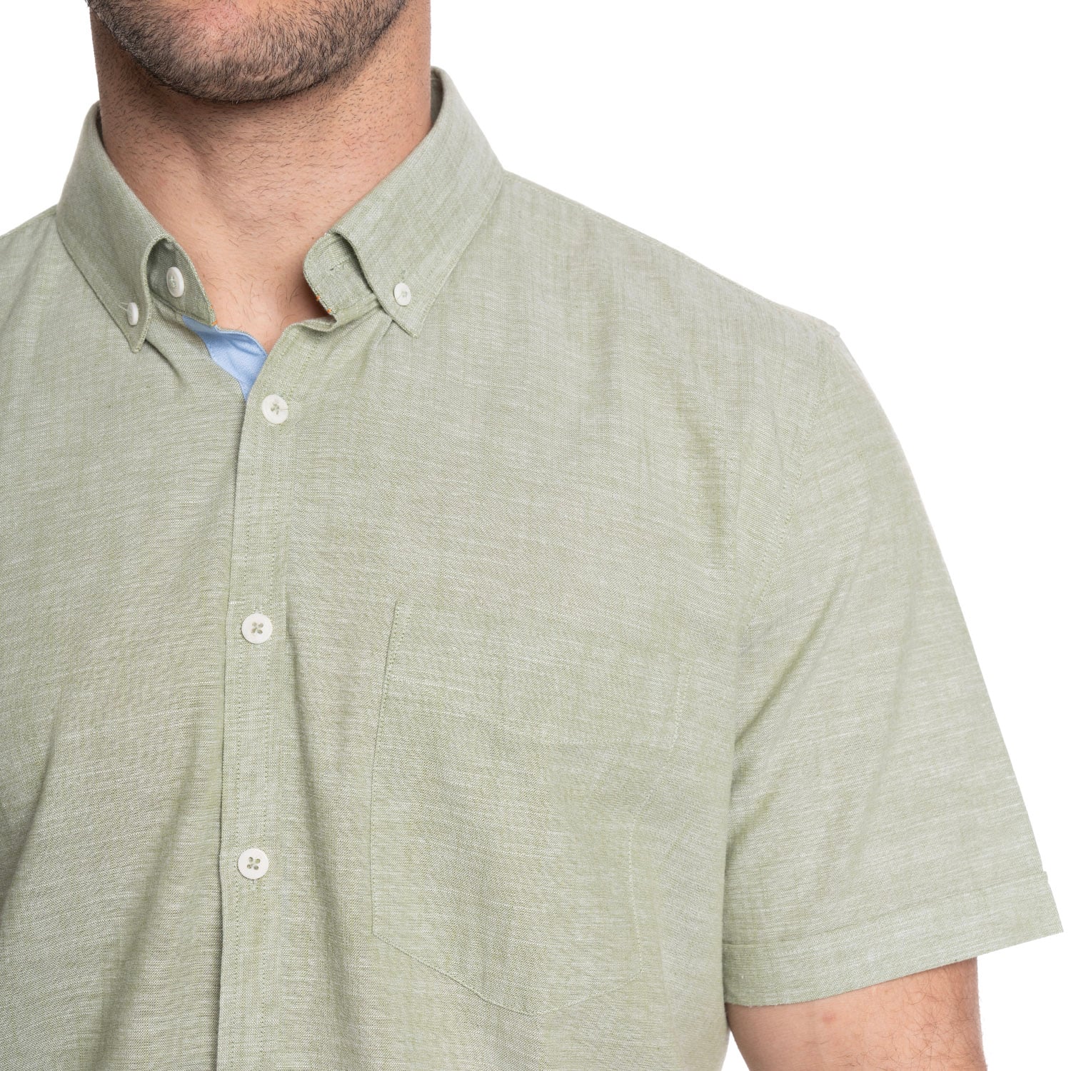 CAMISA HOMBRE MANGA CORTA SLUB SPORT | VERDE - 3