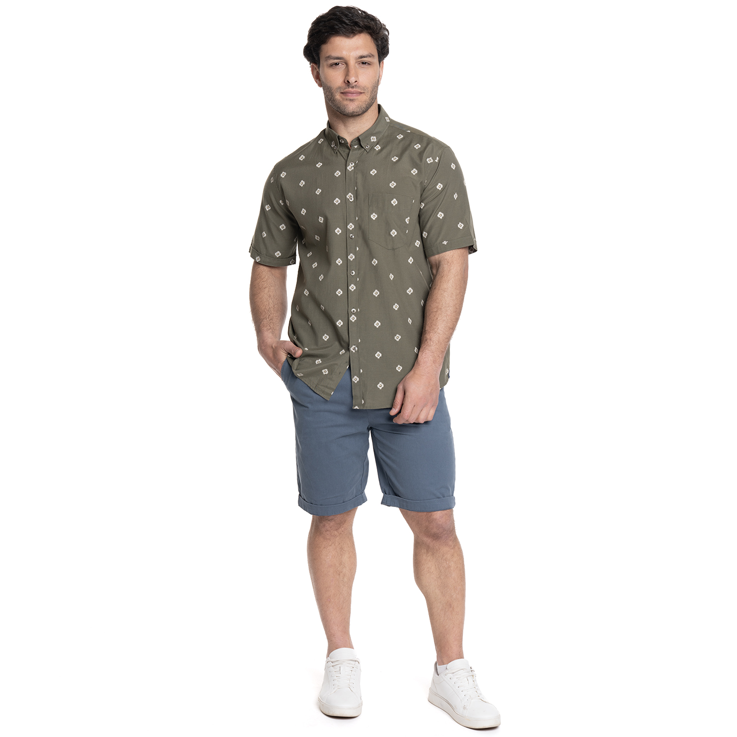 CAMISA HOMBRE MANGA CORTA OXFORD | VERDE - 4