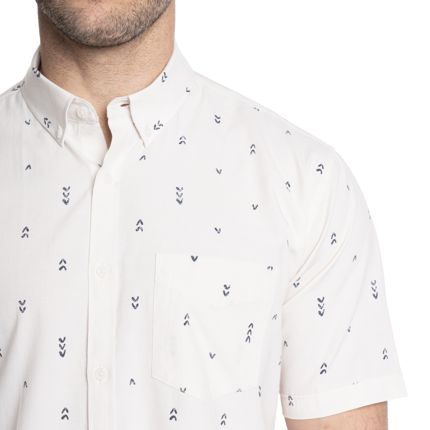 CAMISA HOMBRE MANGA CORTA OXFORD | CREMA - 3