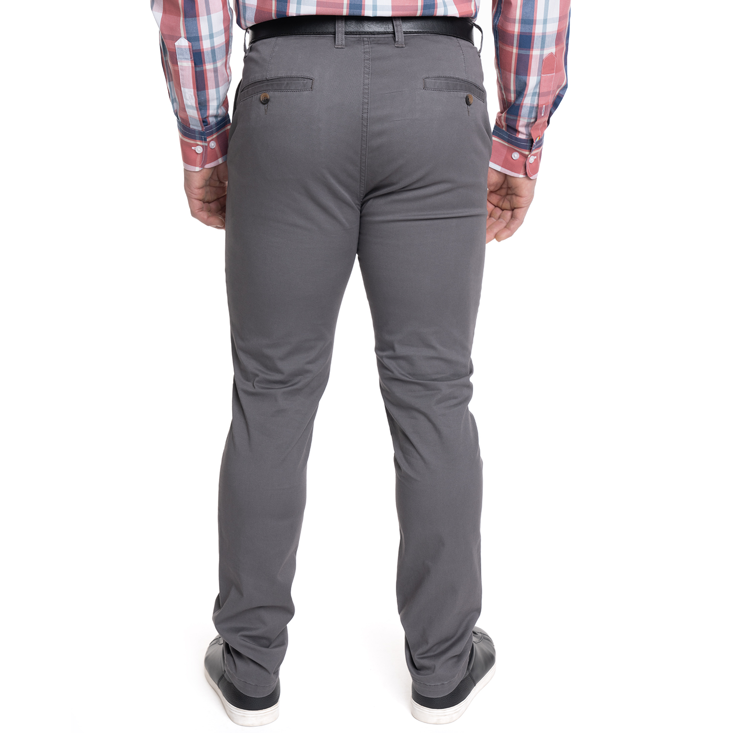 PANTALON HOMBRE FRENTE PLANO SPANDEX | GRIS OSCURO - 2