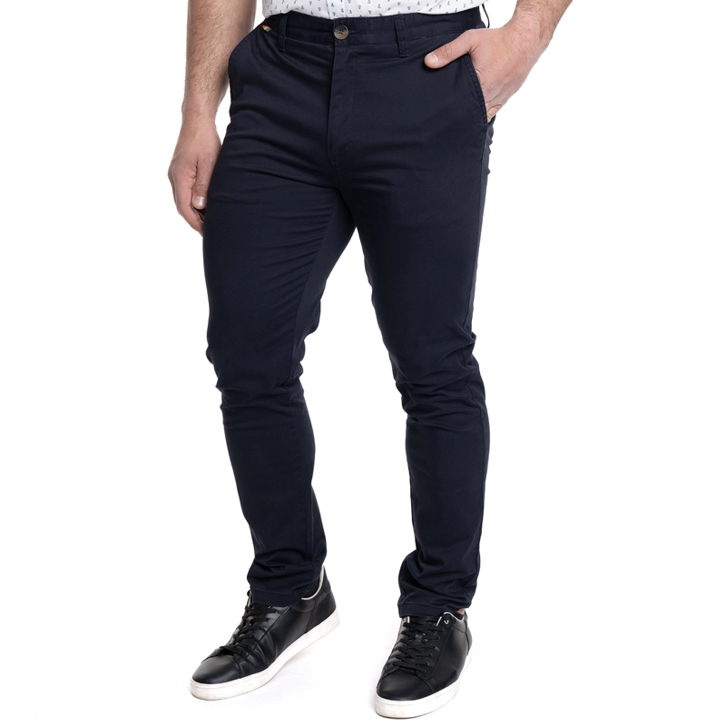 PANTALON HOMBRE FRENTE PLANO SPANDEX | AZUL MARINO - 1