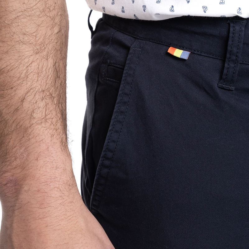 PANTALON HOMBRE FRENTE PLANO SPANDEX | AZUL MARINO - 3