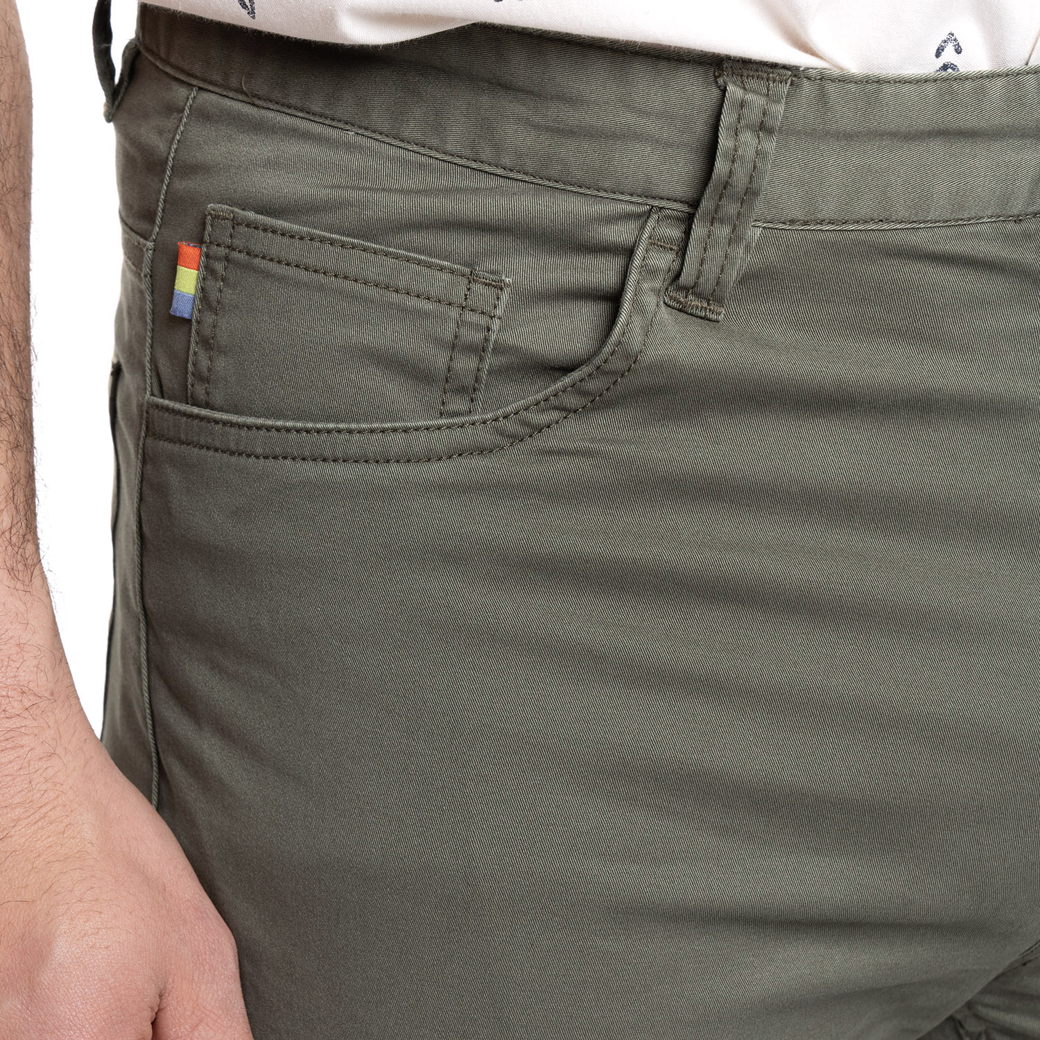 PANTALON HOMBRE 5 BOLSILLOS SPANDEX | VERDE - 3
