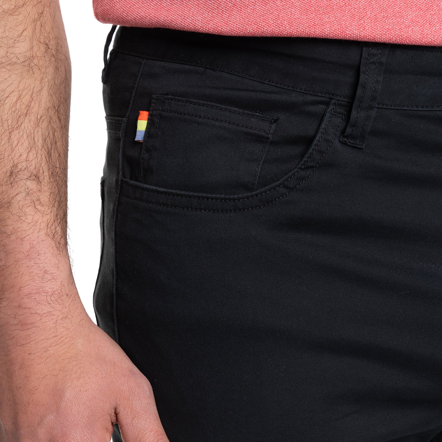 PANTALON HOMBRE 5 BOLSILLOS SPANDEX | NEGRO - 3