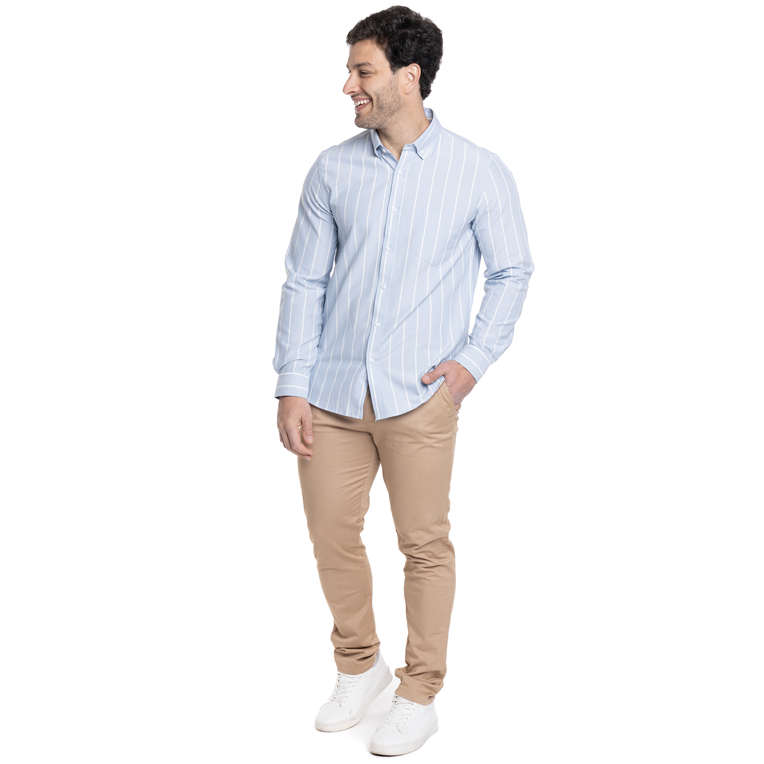 PANTALON HOMBRE FRENTE PLANO SPANDEX | CAFE - 4