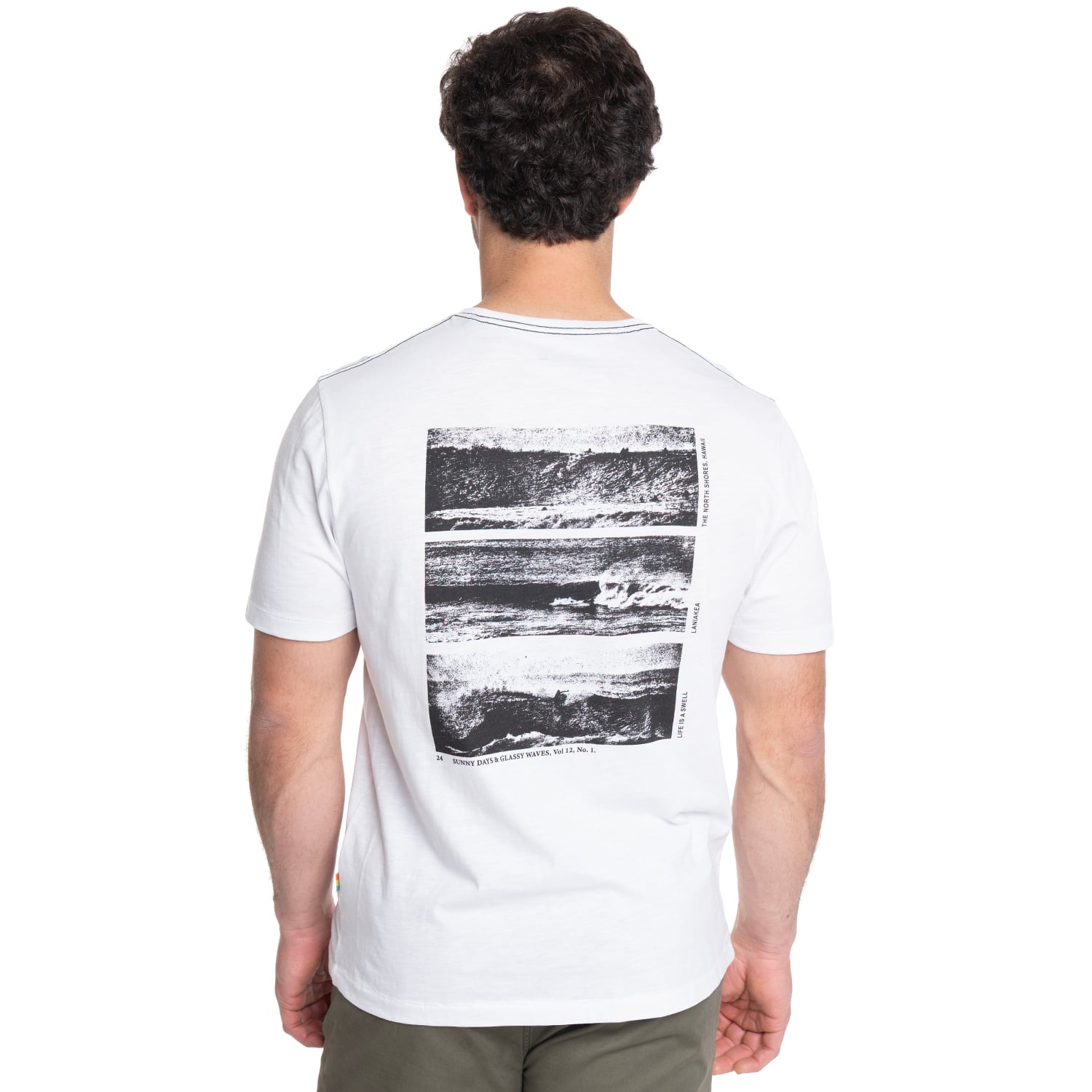 POLERA HOMBRE CUELLO REDONDO ESTAMPADO ESPALDA | BLANCO - 2