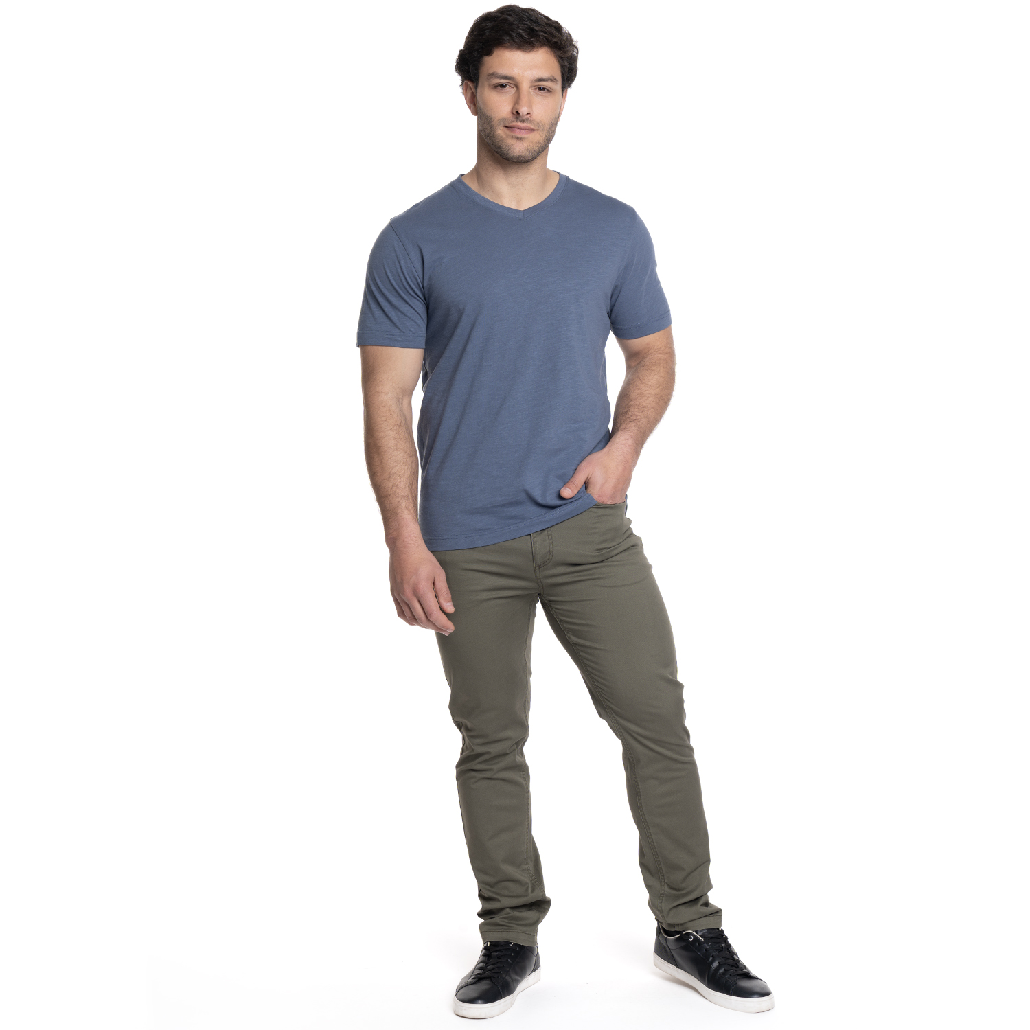POLERA HOMBRE CUELLO V | PALO ROSA - 5