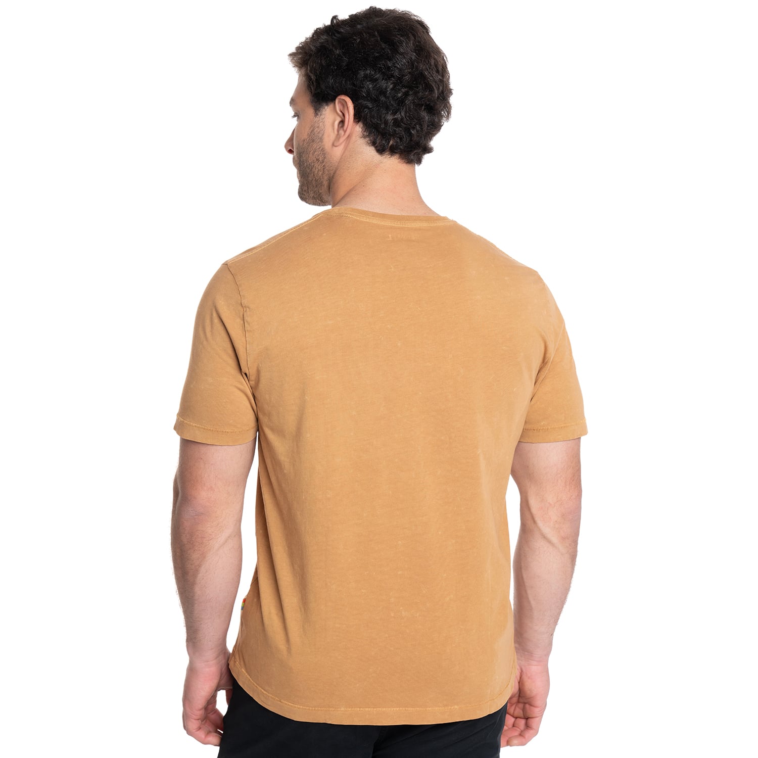 POLERA HOMBRE LOGO MODA CUELLO REDONDO | MOSTAZA - 2