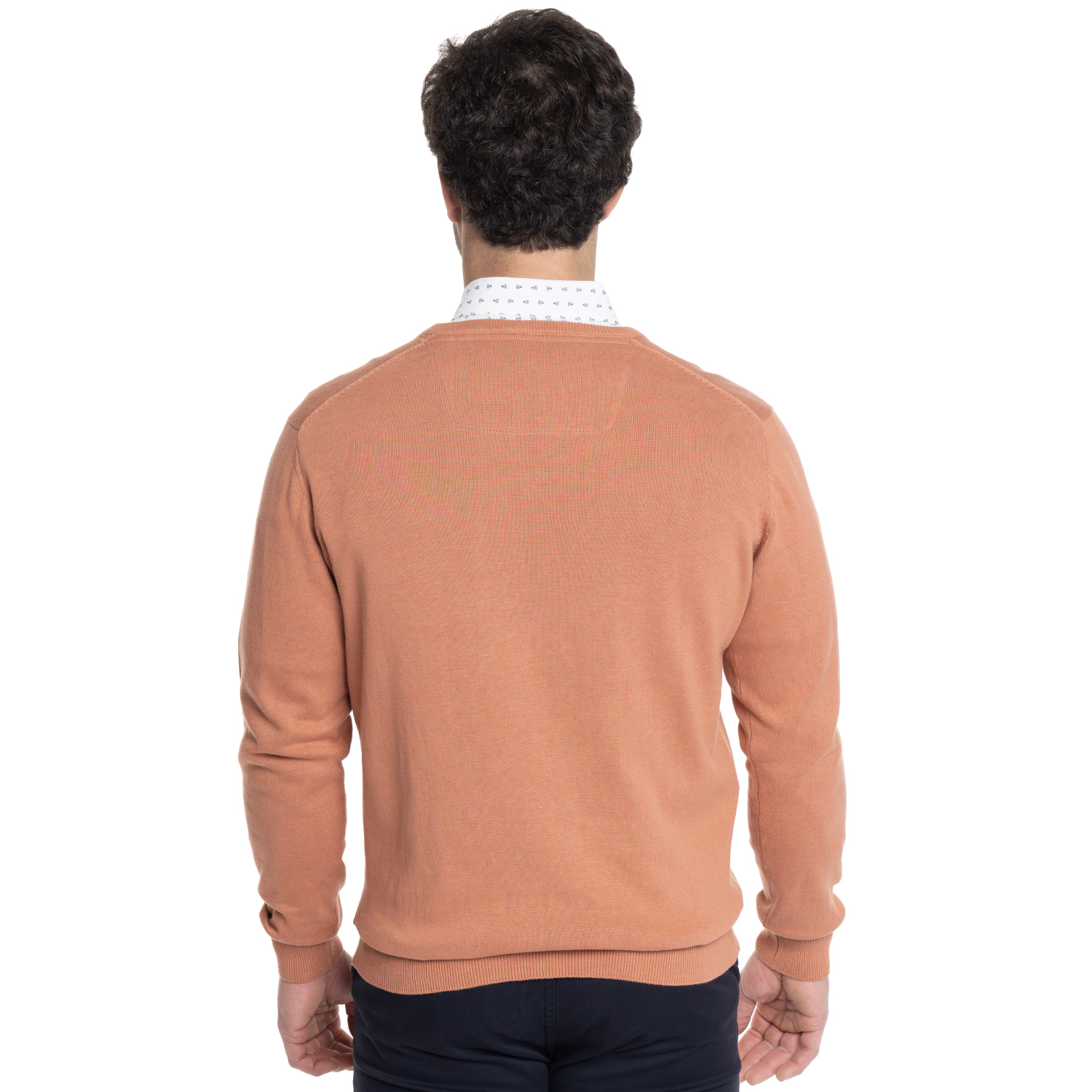 SWEATER HOMBRE CUELLO V LOOK SMART | NARANJA - 2