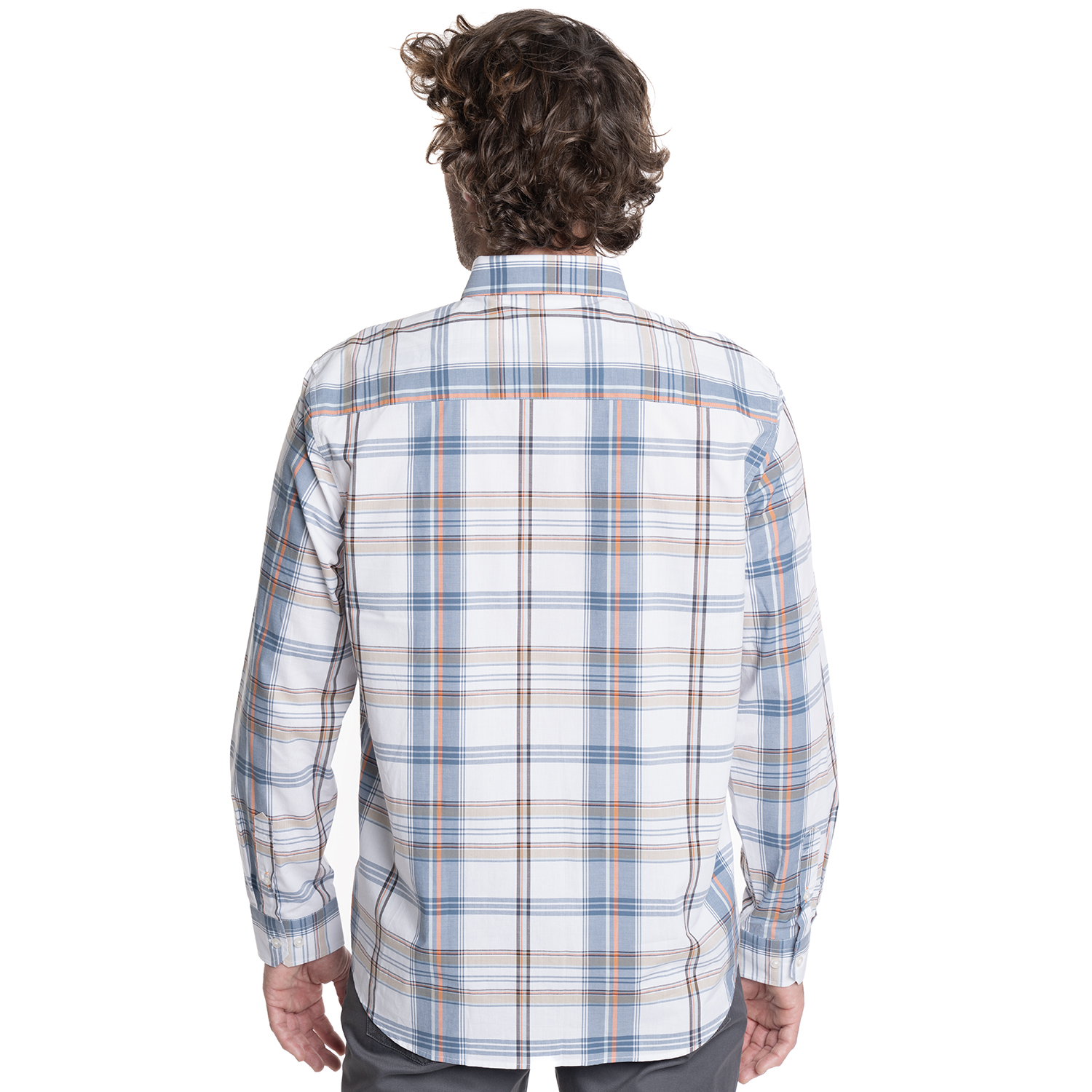 CAMISA HOMBRE MANGA LARGA ESCOCESA QUEENS. | TERRACOTA - 2