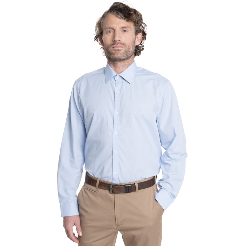 CAMISA HOMBRE MANGA LARGA JACQUARD HARLEM. | CELESTE - 1