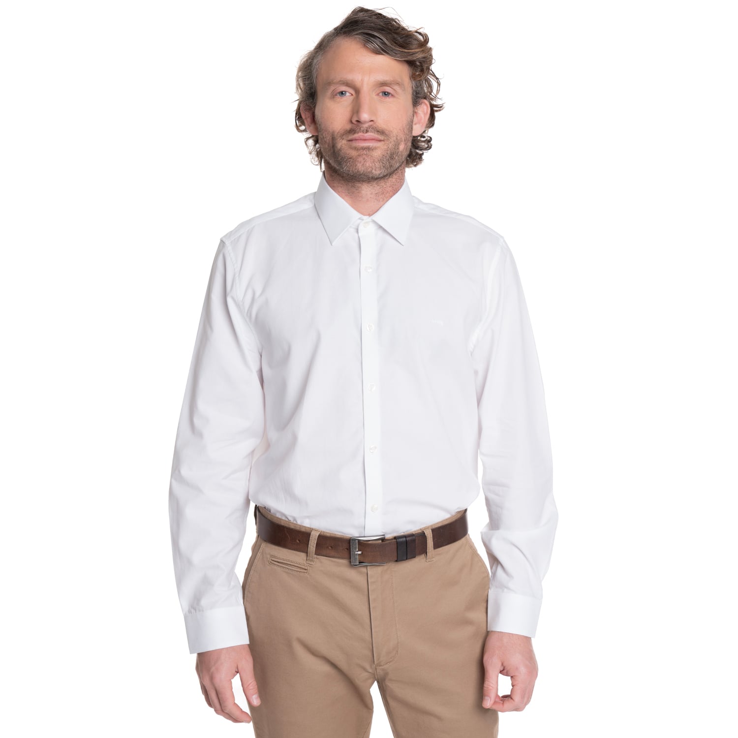 CAMISA HOMBRE MANGA LARGA JACQUARD HARLEM. | BLANCO - 1