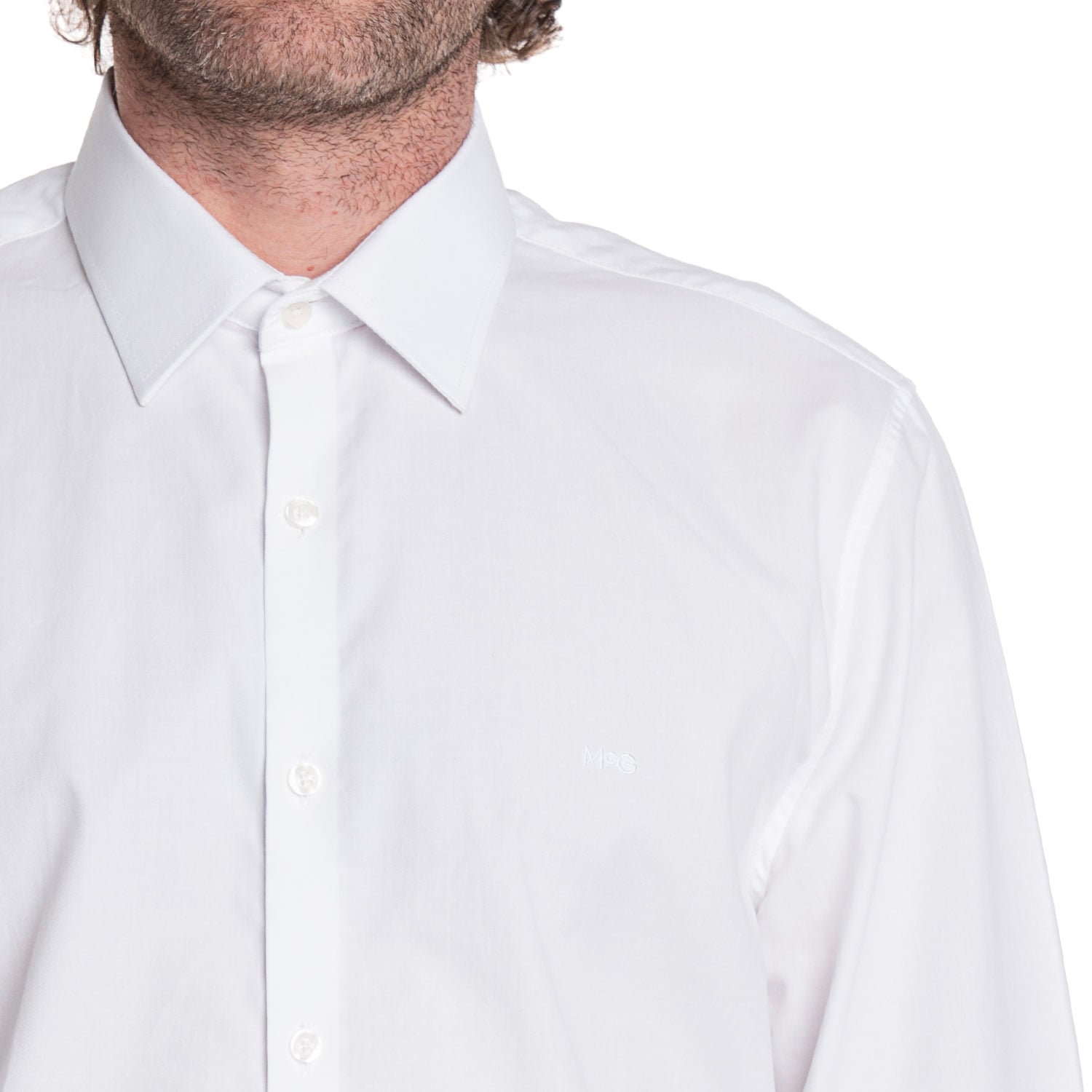 CAMISA HOMBRE MANGA LARGA JACQUARD HARLEM. | BLANCO - 3