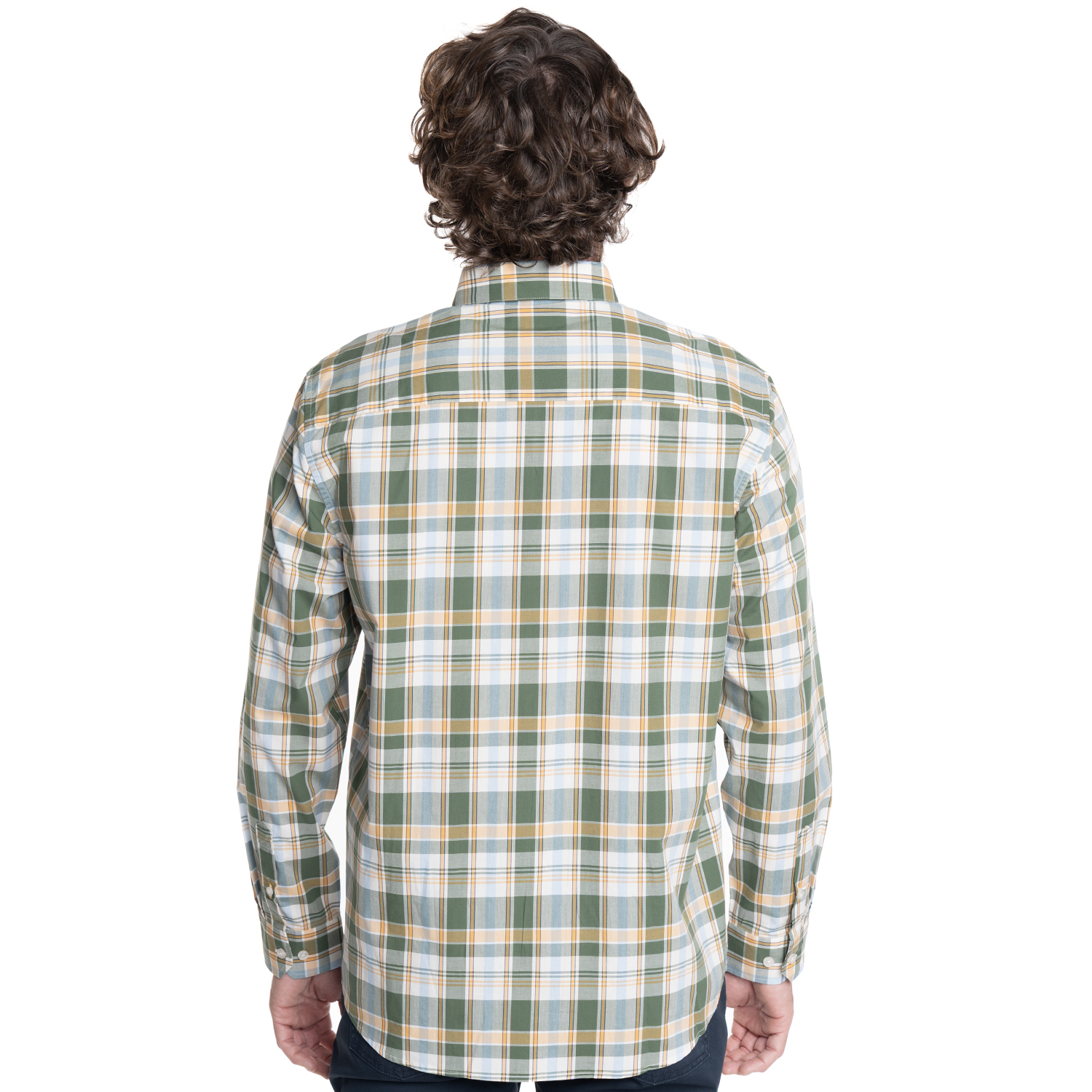 CAMISA HOMBRE MANGA LARGA ESCOCESA QUEENS. | VERDE MUSGO - 2