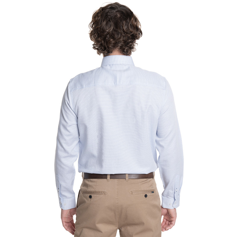 CAMISA HOMBRE MANGA LARGA JACQUARD WILLIAMSBURG. | AZUL - 2