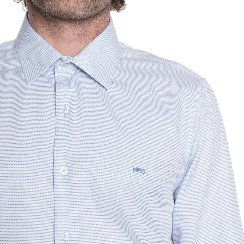 CAMISA HOMBRE MANGA LARGA JACQUARD WILLIAMSBURG. | AZUL - 3