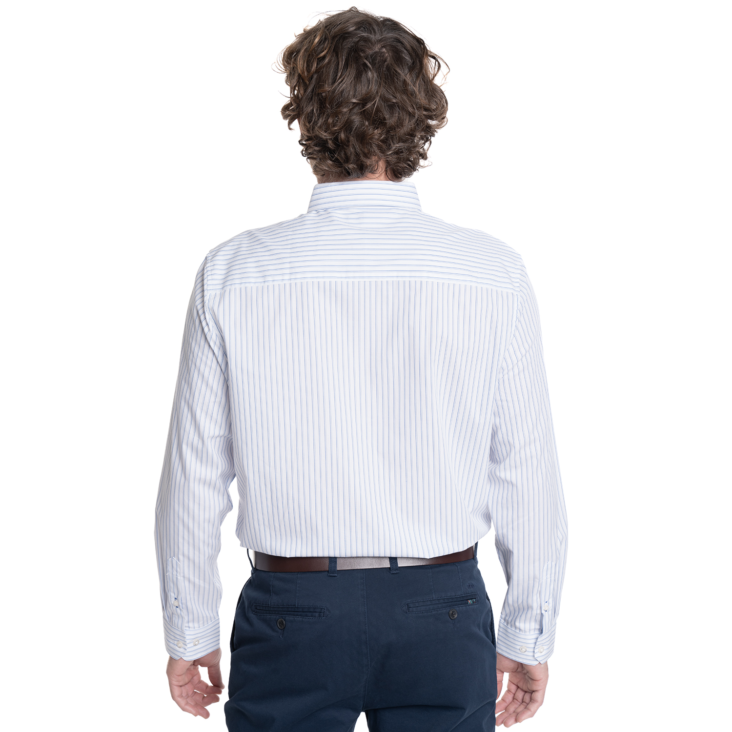 CAMISA HOMBRE MANGA LARGA SMART LISTADA ROCKEFELLER. | BLANCO - 2