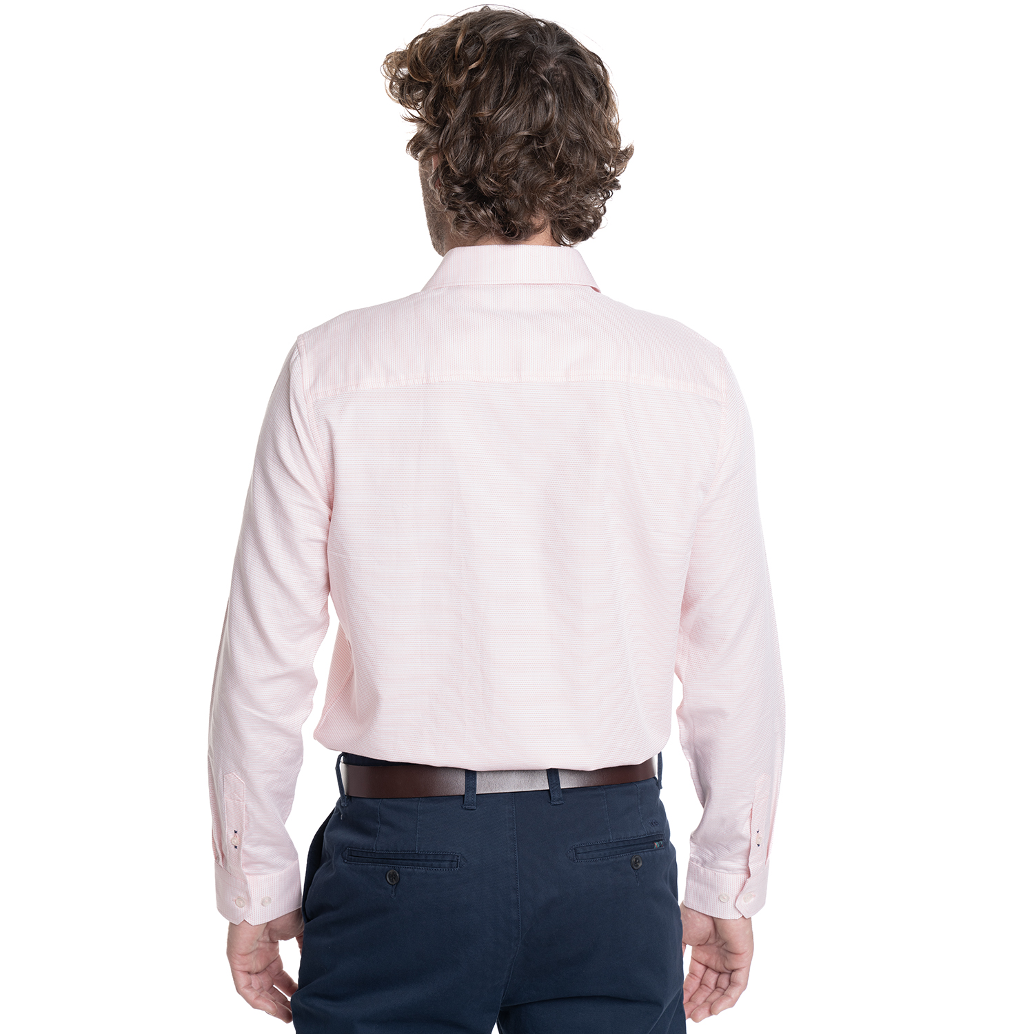 CAMISA HOMBRE MANGA LARGA JACQUARD WILLIAMSBURG. | ROSADO - 2