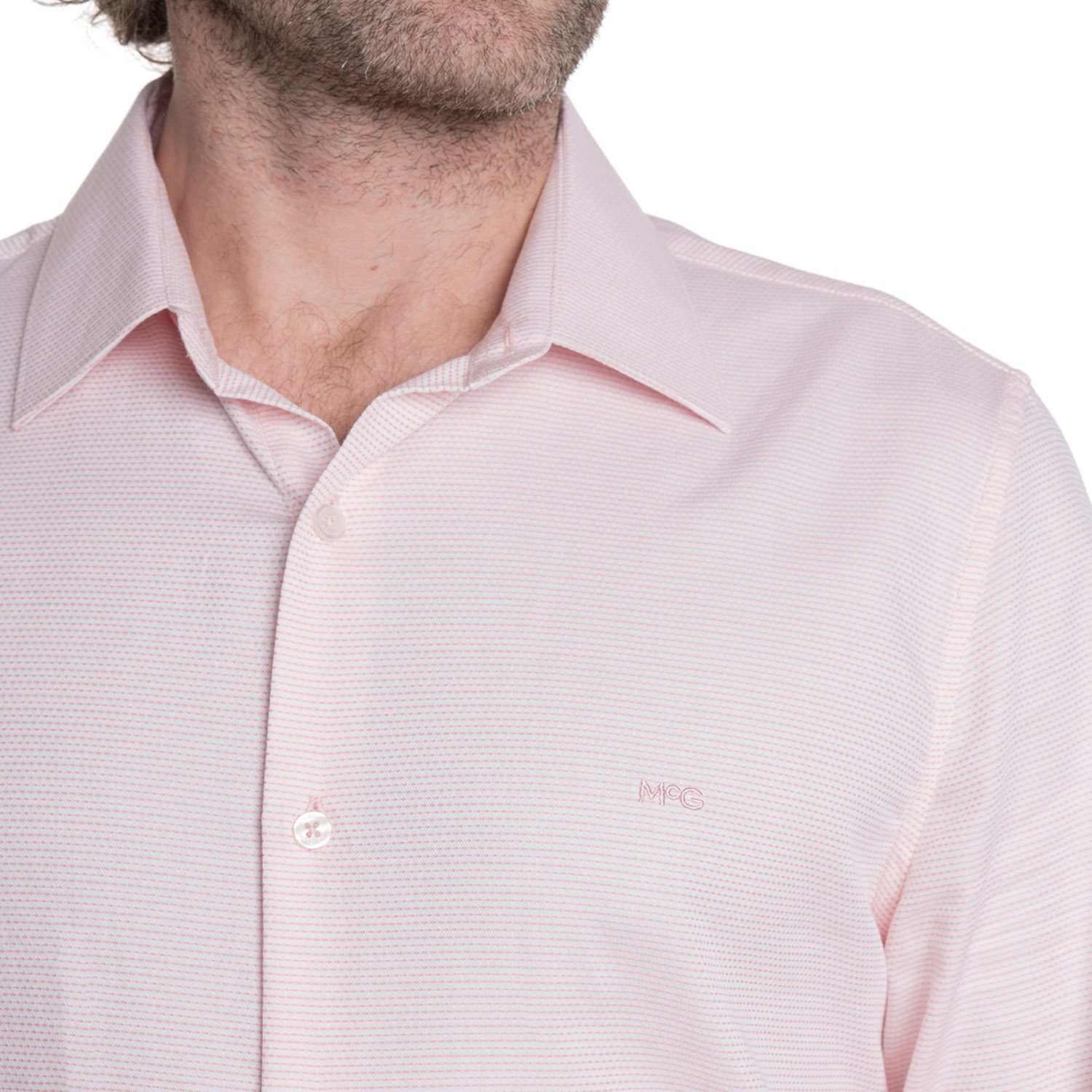 CAMISA HOMBRE MANGA LARGA JACQUARD WILLIAMSBURG. | ROSADO - 3