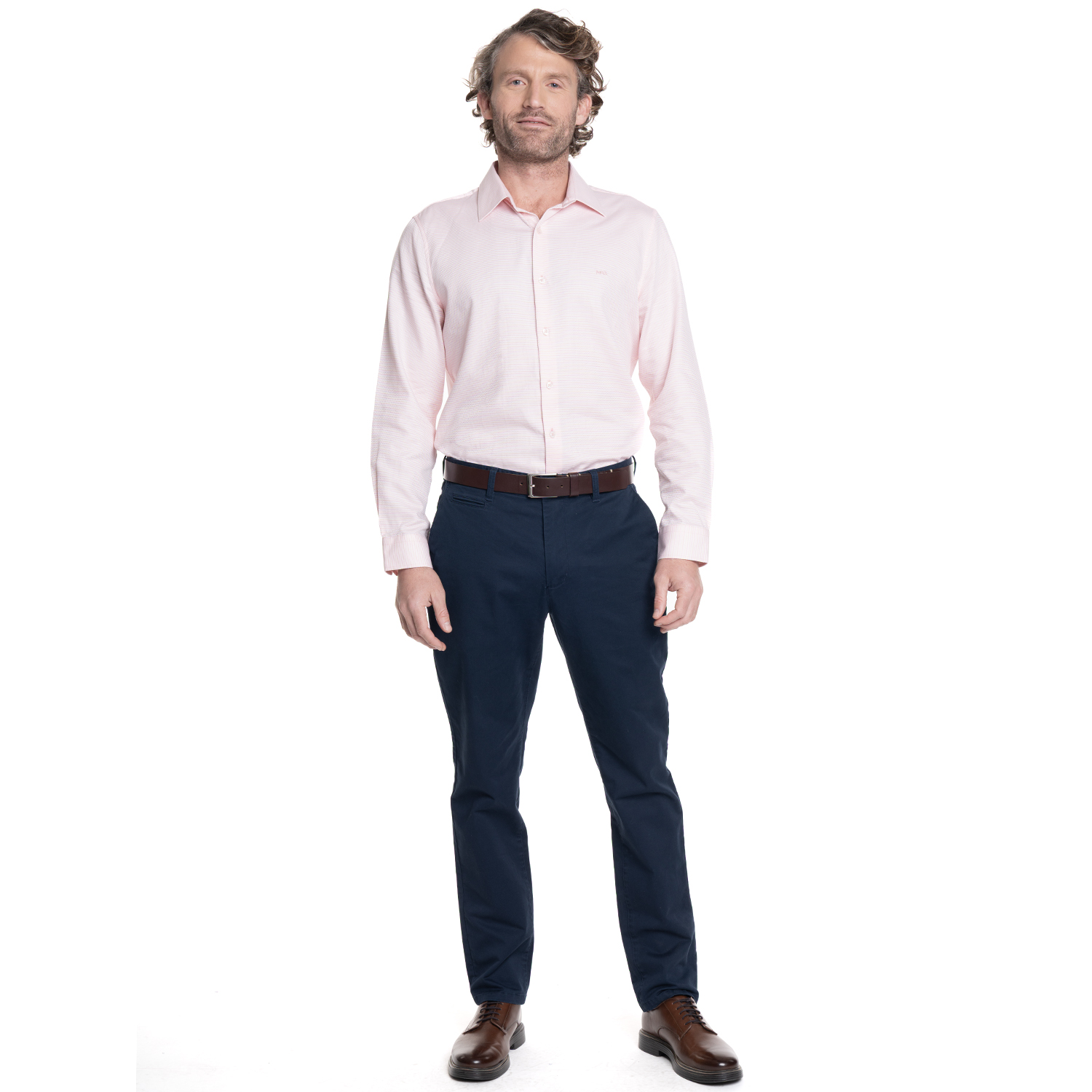 CAMISA HOMBRE MANGA LARGA JACQUARD WILLIAMSBURG. | ROSADO - 4