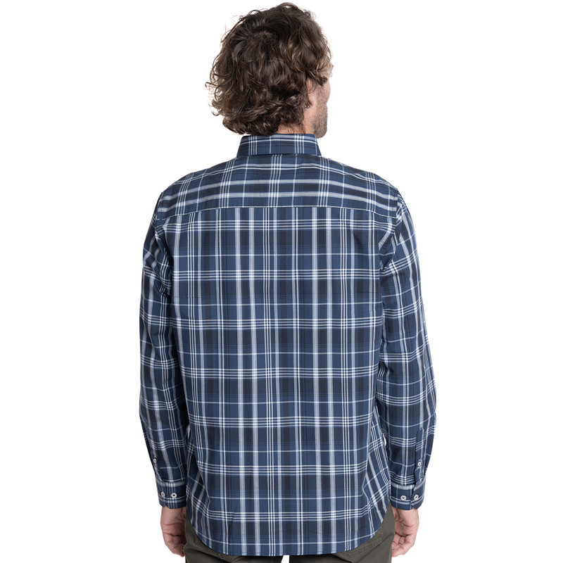 CAMISA HOMBRE MANGA LARGA ESCOCESA QUEENS. | AZUL MARINO - 2