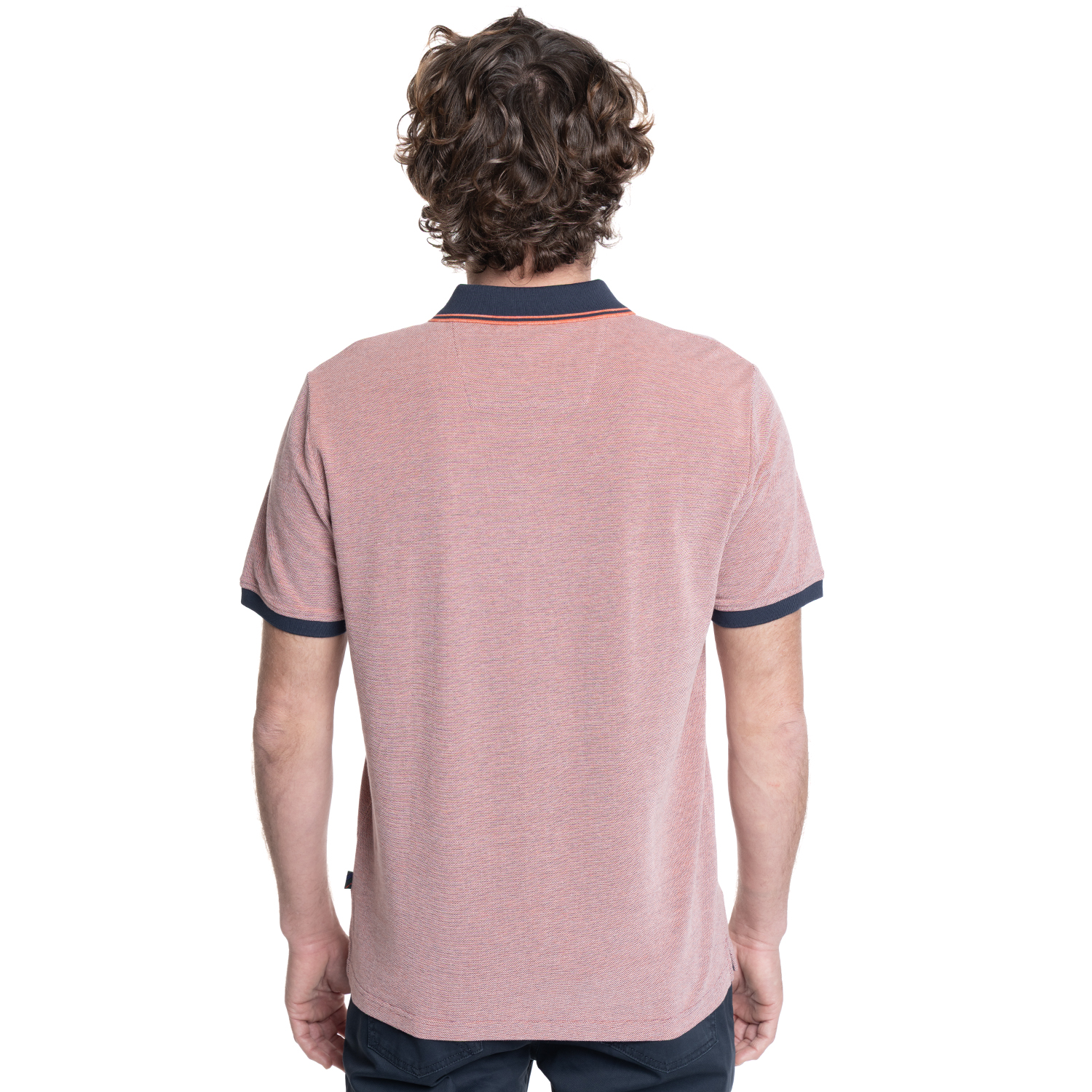 POLERA HOMBRE MANGA CORTA JACQUARD CHELSEA. | NARANJA - 2