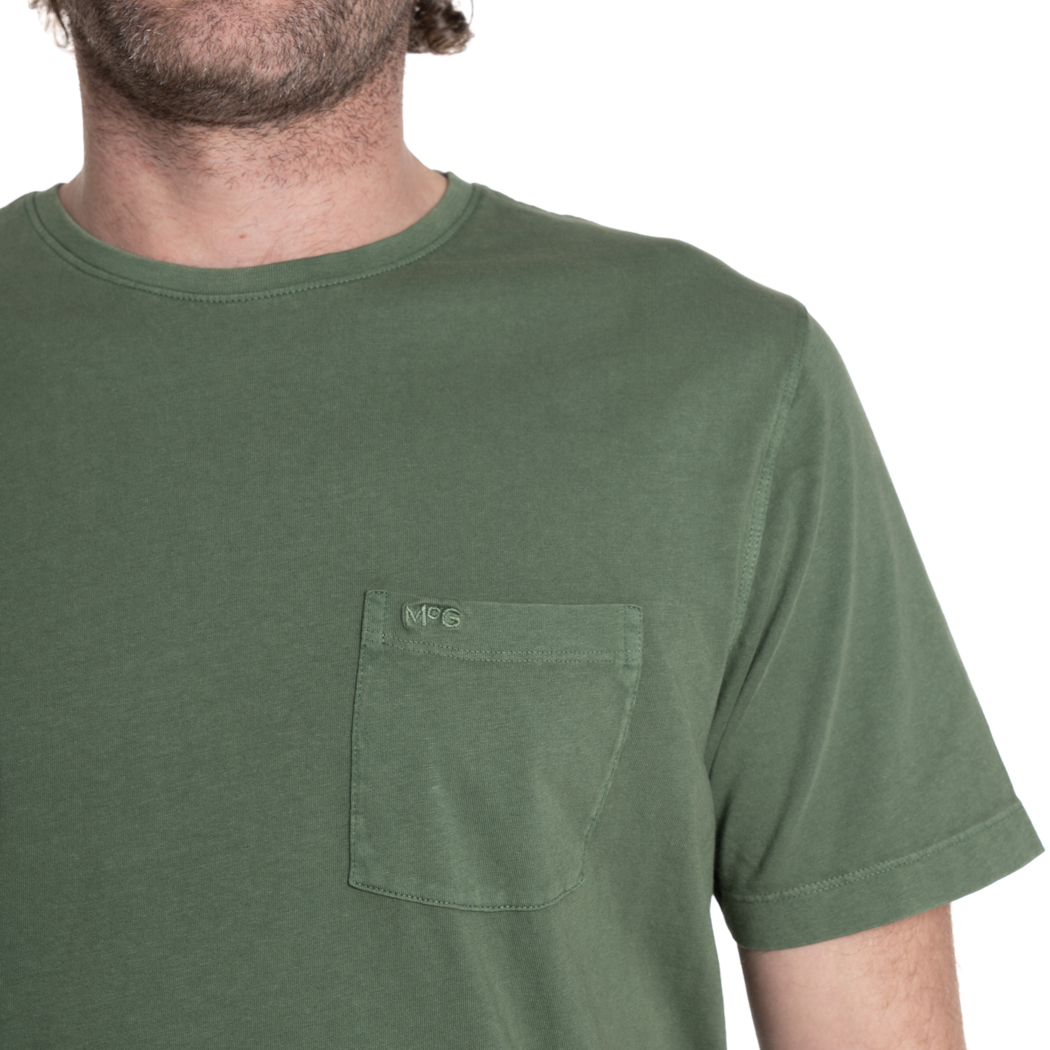POLERA HOMBRE CUELLO REDONDO GREENPOINT. | VERDE MUSGO - 3