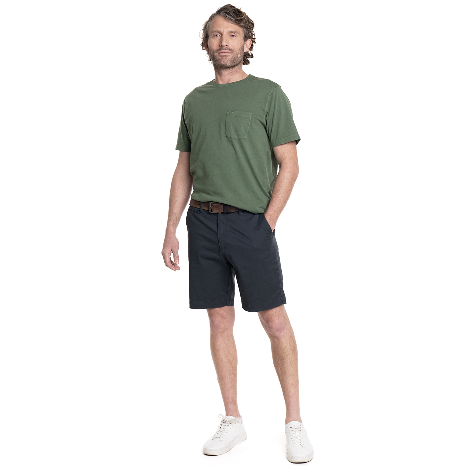 POLERA HOMBRE CUELLO REDONDO GREENPOINT. | VERDE MUSGO - 4
