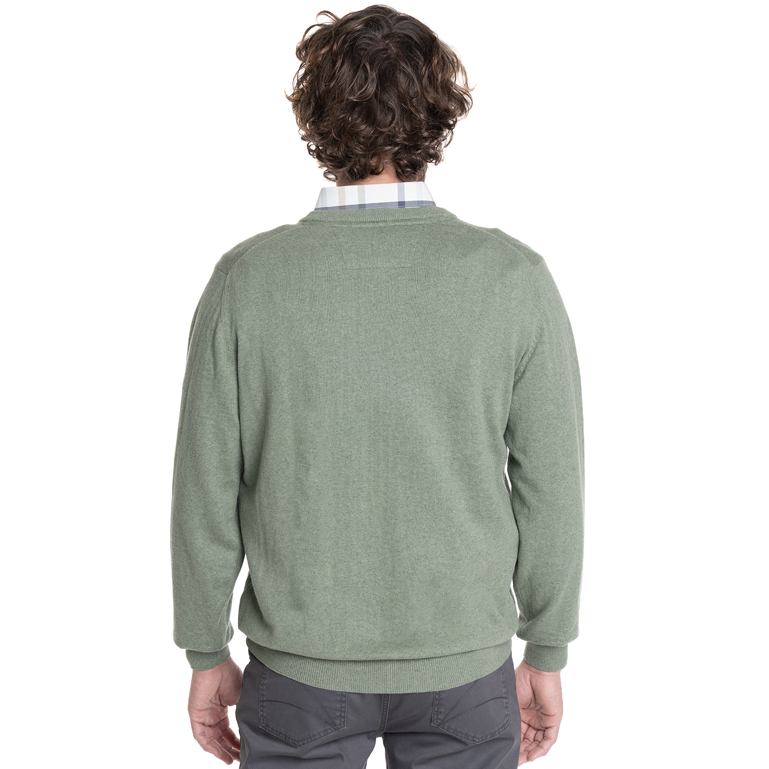 SWEATERS HOMBRE CUELLO V MIDTOWN | VERDE MUSGO - 2