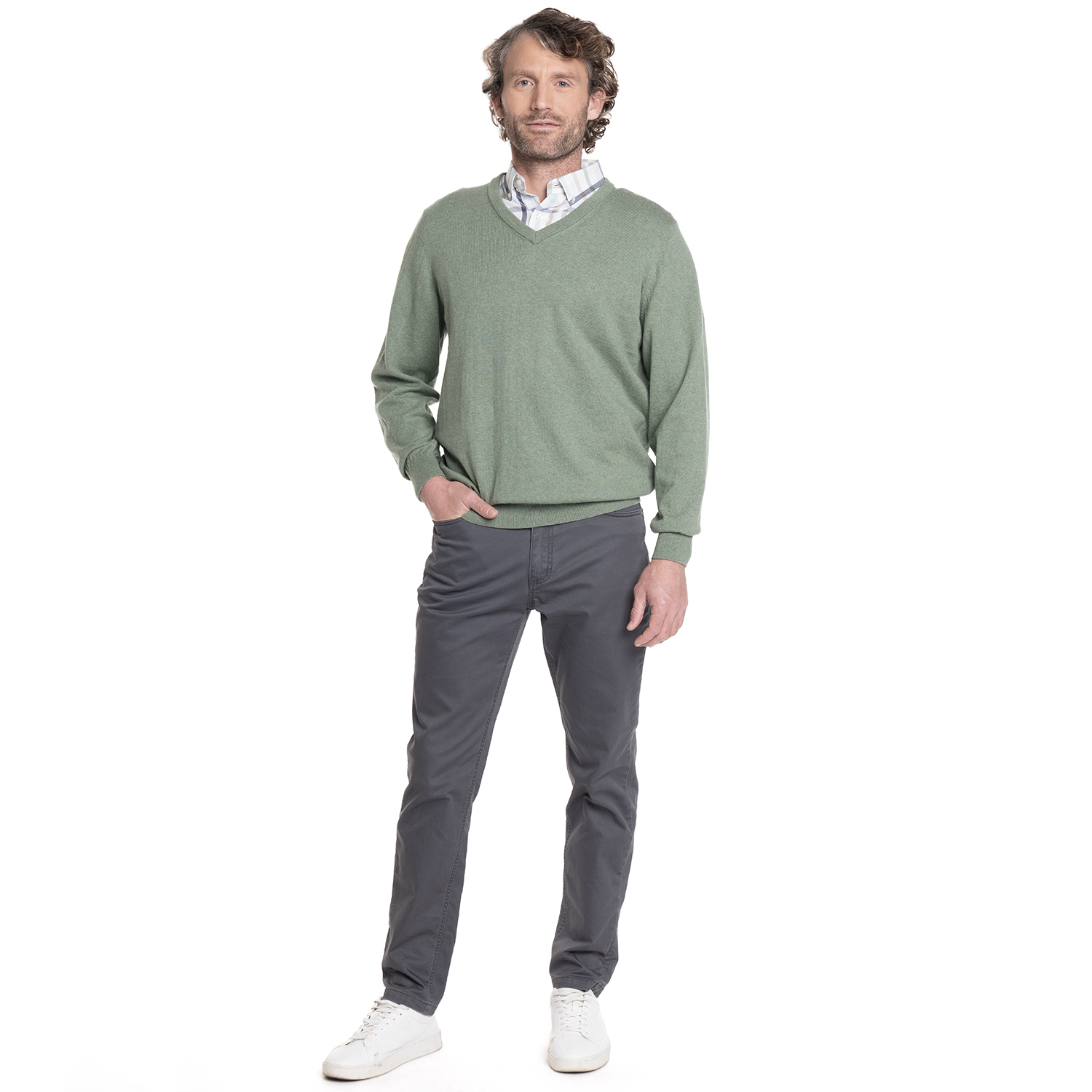 SWEATERS HOMBRE CUELLO V MIDTOWN | VERDE MUSGO - 4