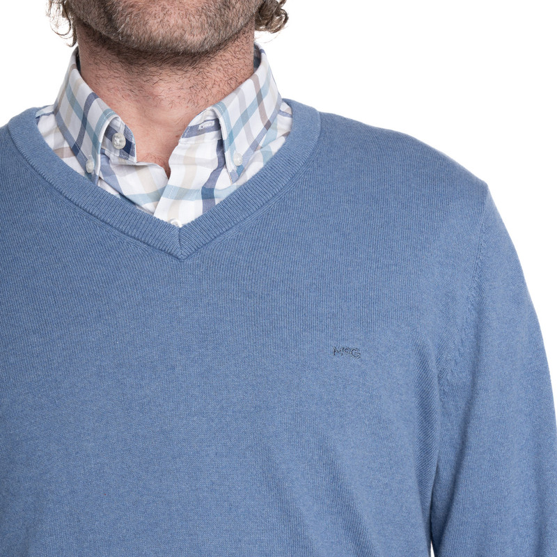 SWEATERS HOMBRE CUELLO V MIDTOWN | CELESTE - 3