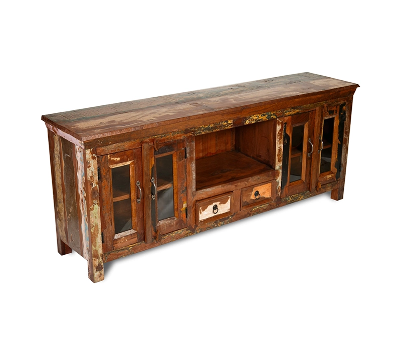 RACK TV MEYA MUEBLES PANGON MADERA Y VIDRIO 70X170X4 - 4