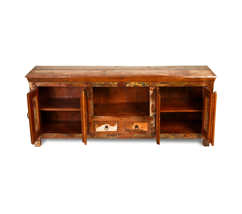 RACK TV MEYA MUEBLES PANGON MADERA Y VIDRIO 70X170X4 - 6