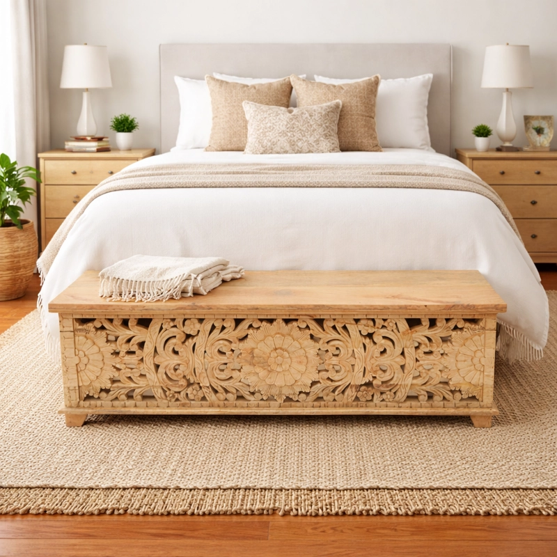 MESA LATERAL TIPO BAUL BIKANER - MEYA MUEBLES - 2
