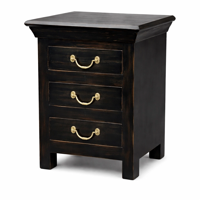 Velador madera Negro Satna - 1