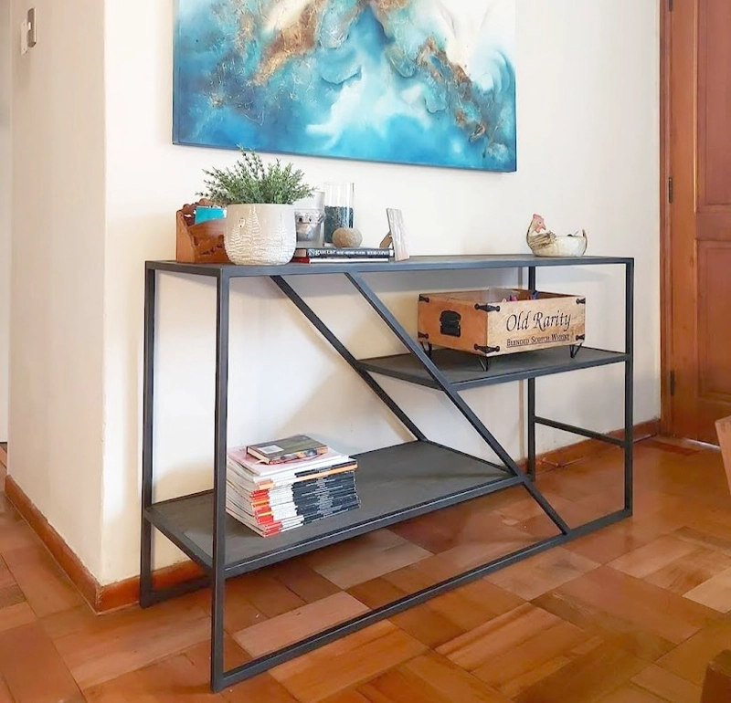 ARRIMO MEYA MUEBLES TIBET ACERO Y MADERA OLMO - 2