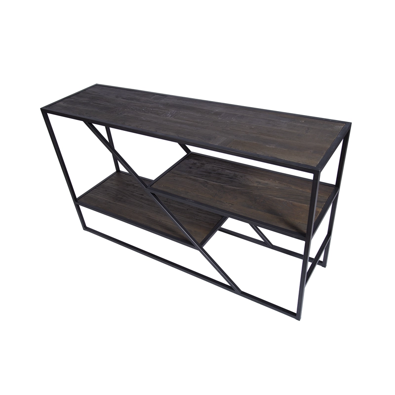 ARRIMO MEYA MUEBLES TIBET ACERO Y MADERA OLMO - 5