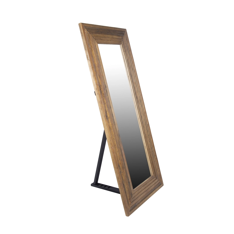 ESPEJO MEYA MUEBLES RECTANGULAR WUDEX PIE MADERA OLMO - 3