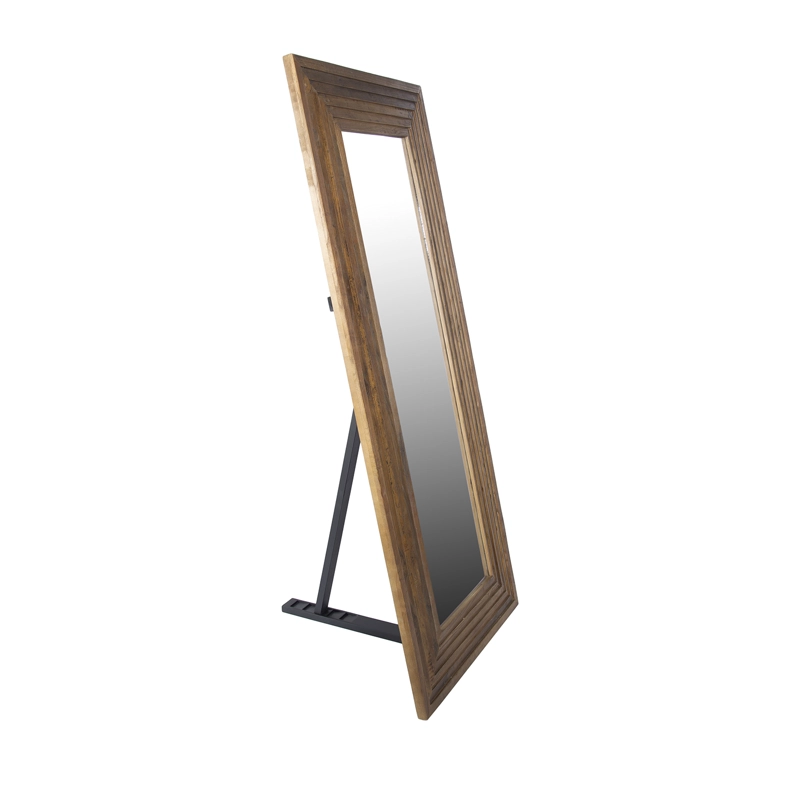 ESPEJO MEYA MUEBLES RECTANGULAR WUDEX PIE MADERA OLMO - 4