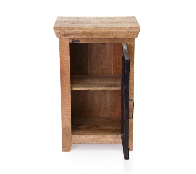 VELADOR MEYA MUEBLES MITA ALTO ESTILO INDUSTRIAL MADERA - 4