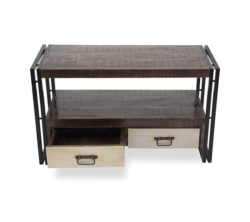 RACK DE TV DE ACERO Y MADERA SALASAR - MEYA MUEBLES - 3