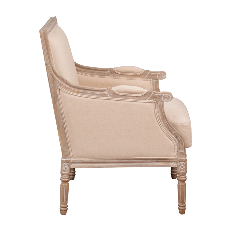 SITIAL MEYA MUEBLES TURPAN MADERA ROBLE Y TELA BEIGE - 4