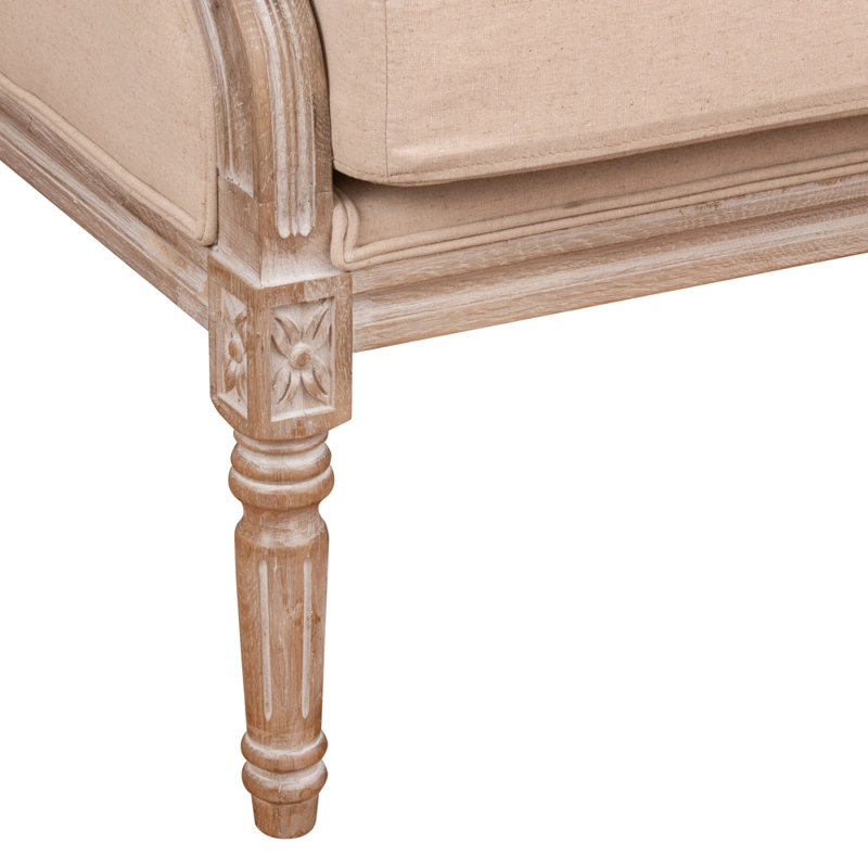 SITIAL MEYA MUEBLES TURPAN MADERA ROBLE Y TELA BEIGE - 5