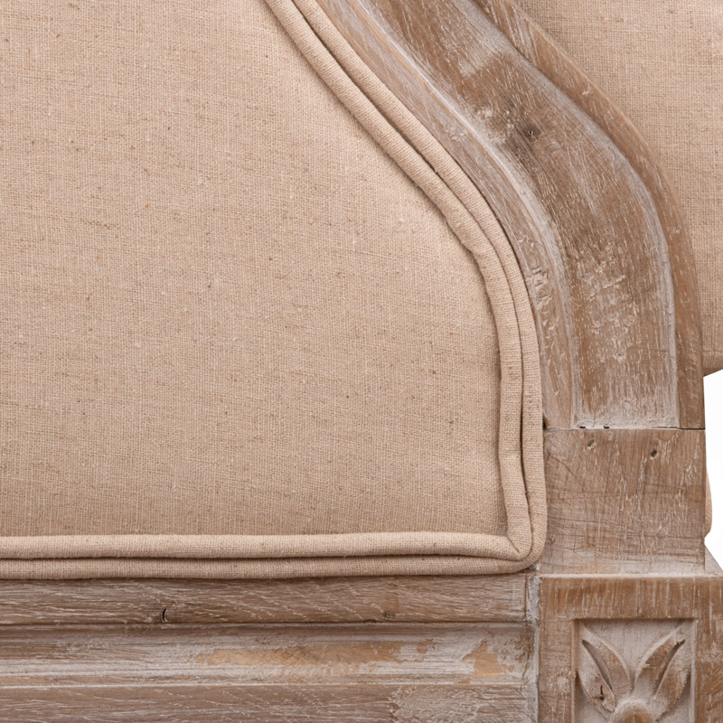 SITIAL MEYA MUEBLES TURPAN MADERA ROBLE Y TELA BEIGE - 8