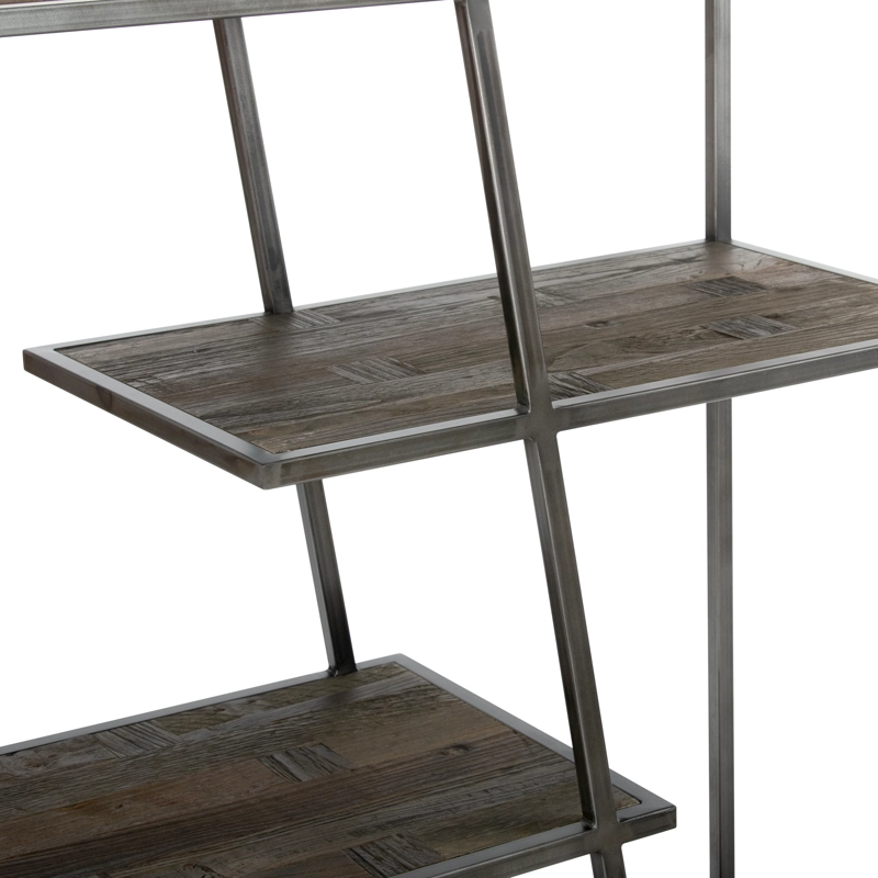 VITRINA STATU DE ACERO Y MADERA DE OLMO - 4