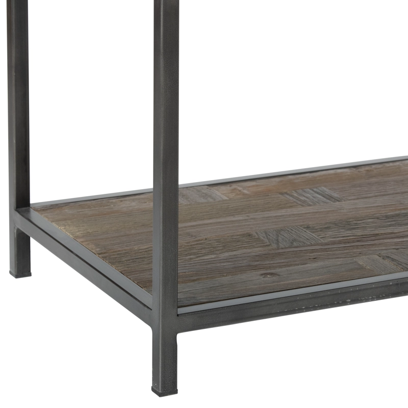 VITRINA STATU DE ACERO Y MADERA DE OLMO - 5